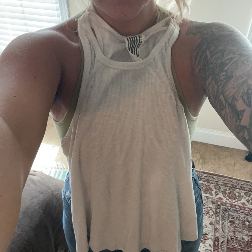 Free People High Neck Ribbed Flow Tank - Picture 3 of 4